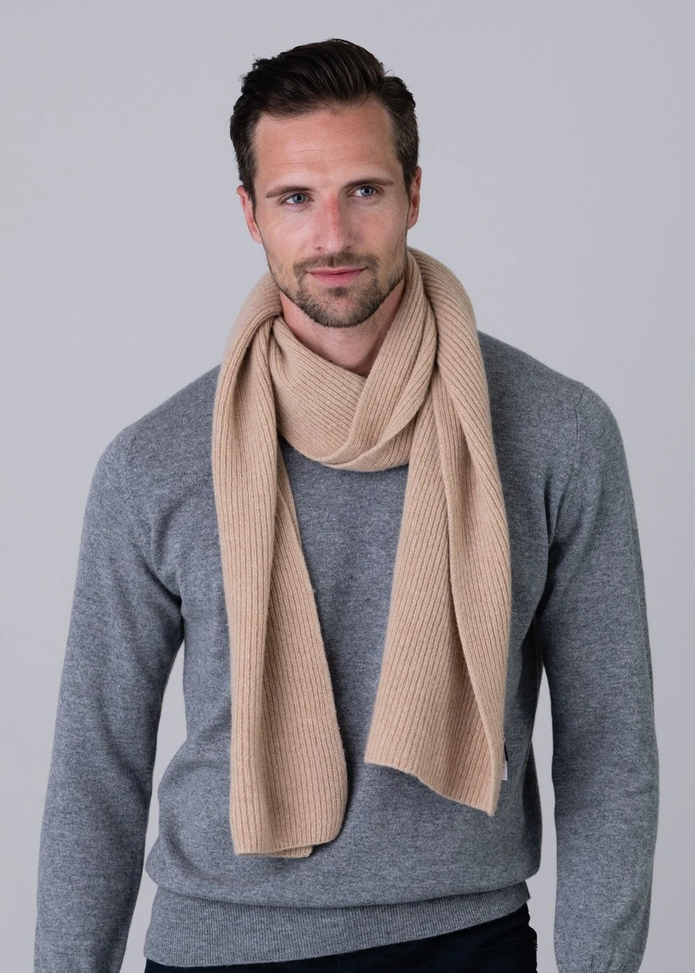 Cashmere Ribbed Scarf - Image 3