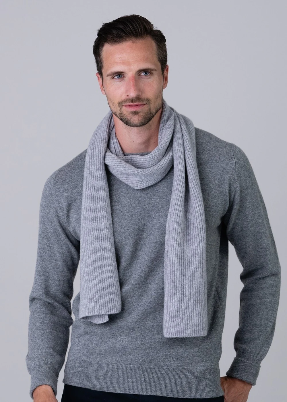 Cashmere Ribbed Scarf - Image 8