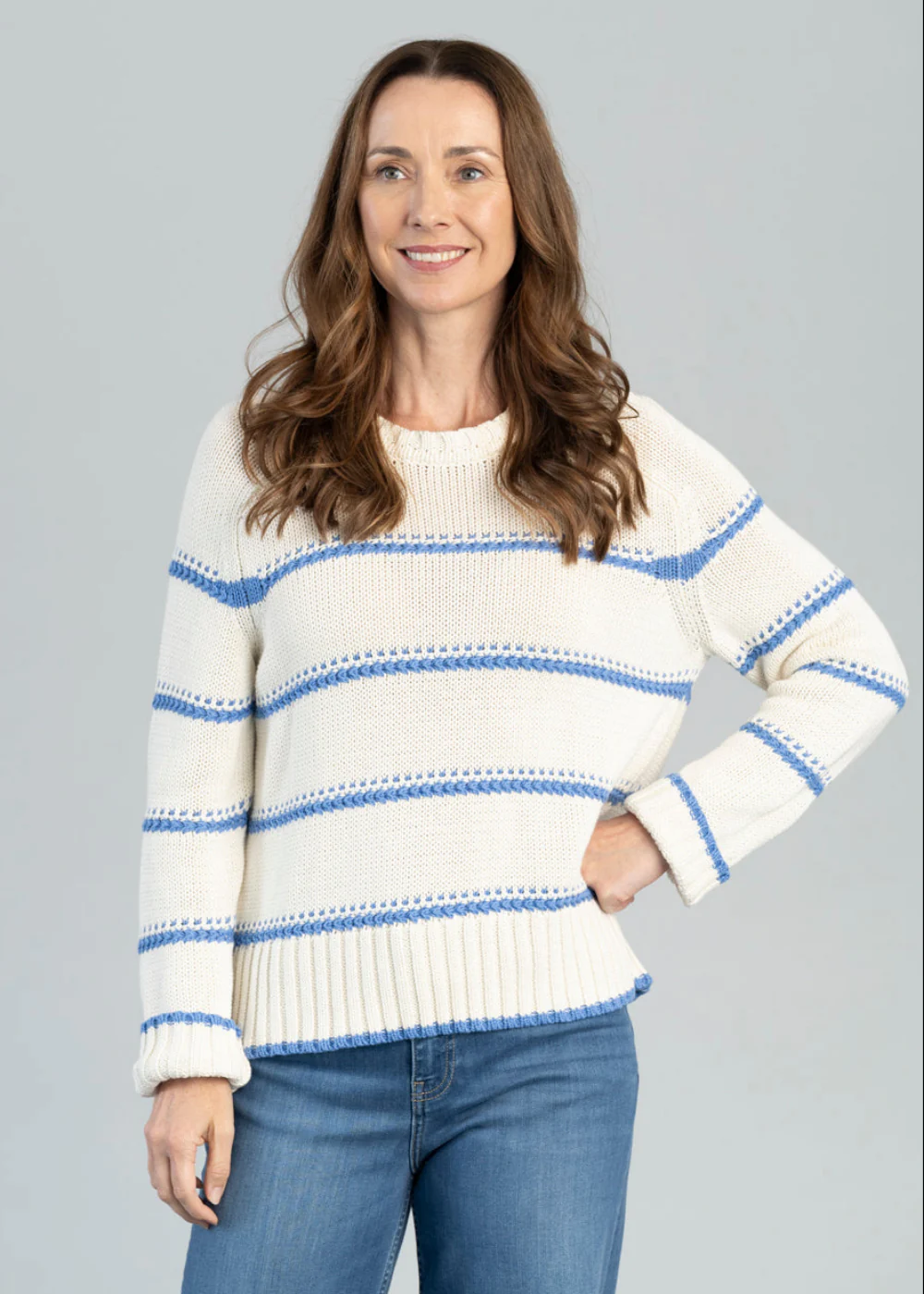 MMRola Bine Stripe Crew Neck Jumper - Image 3