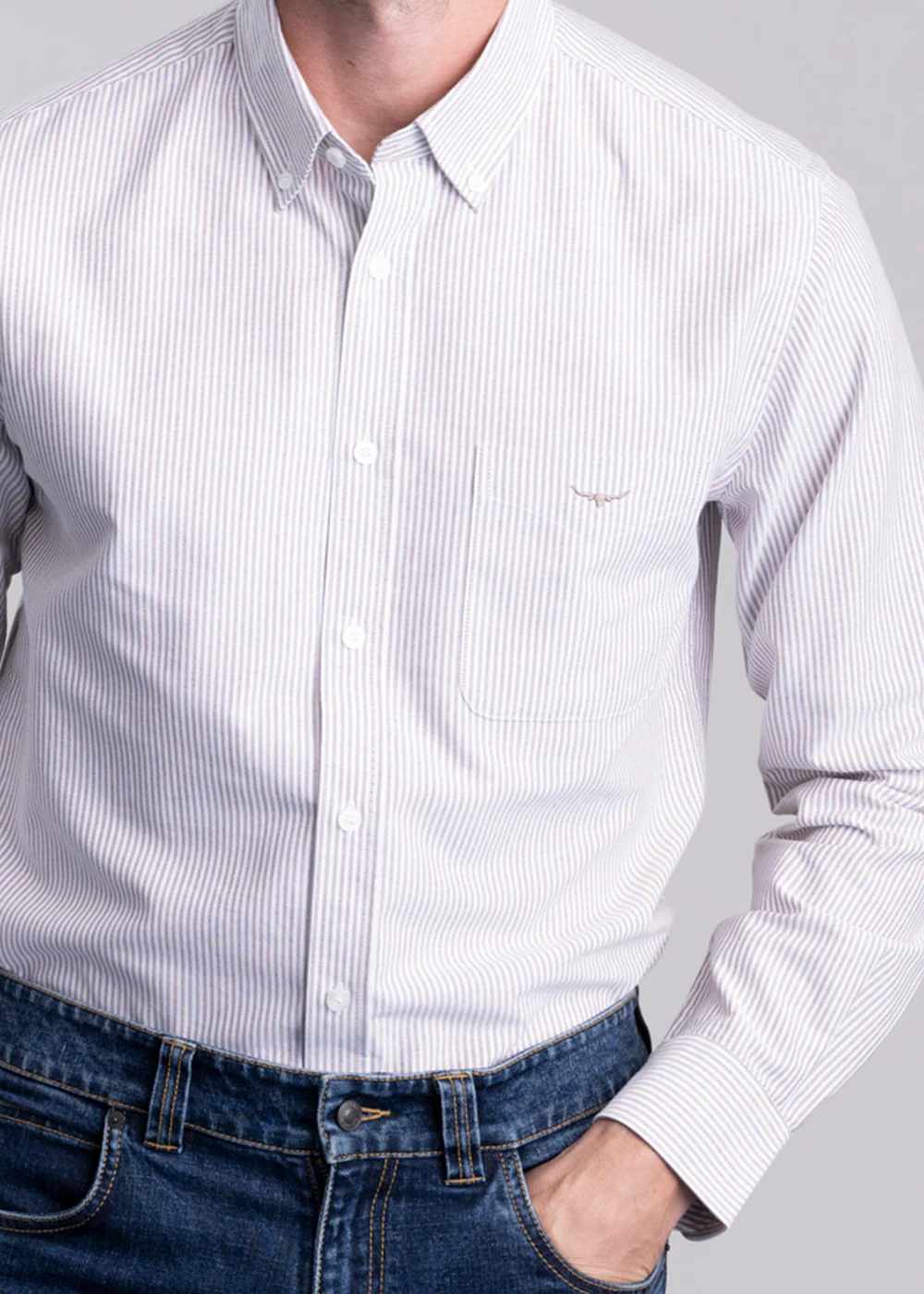 Regular Oxford Stripe Shirt - Image 6