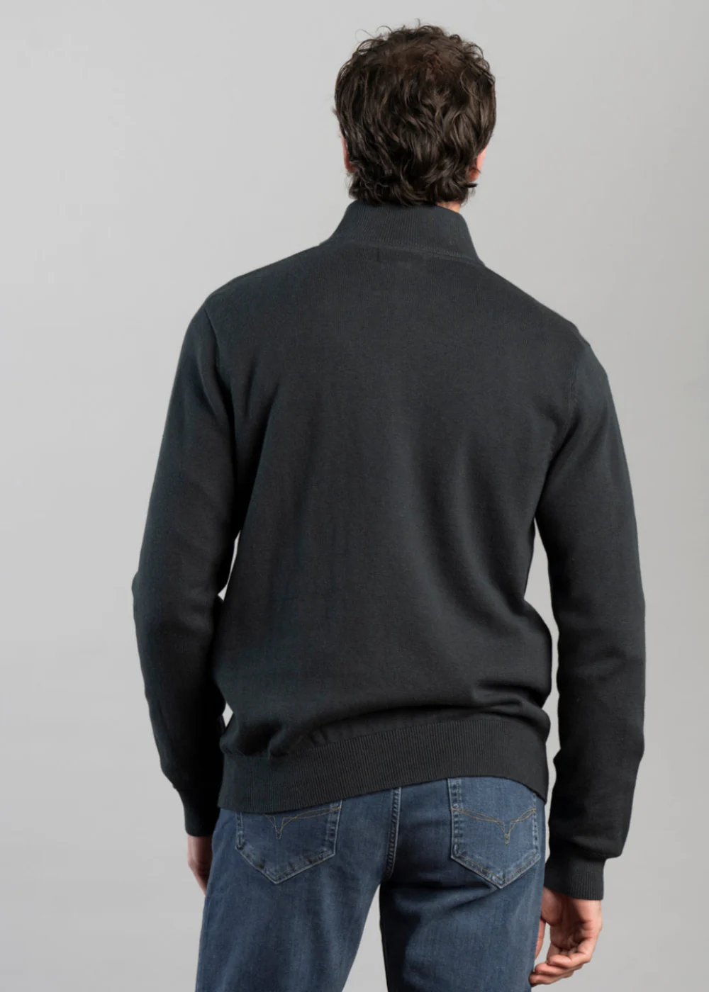 Calton Cotton Cashmere 1/4 Zip Jumper - Image 4