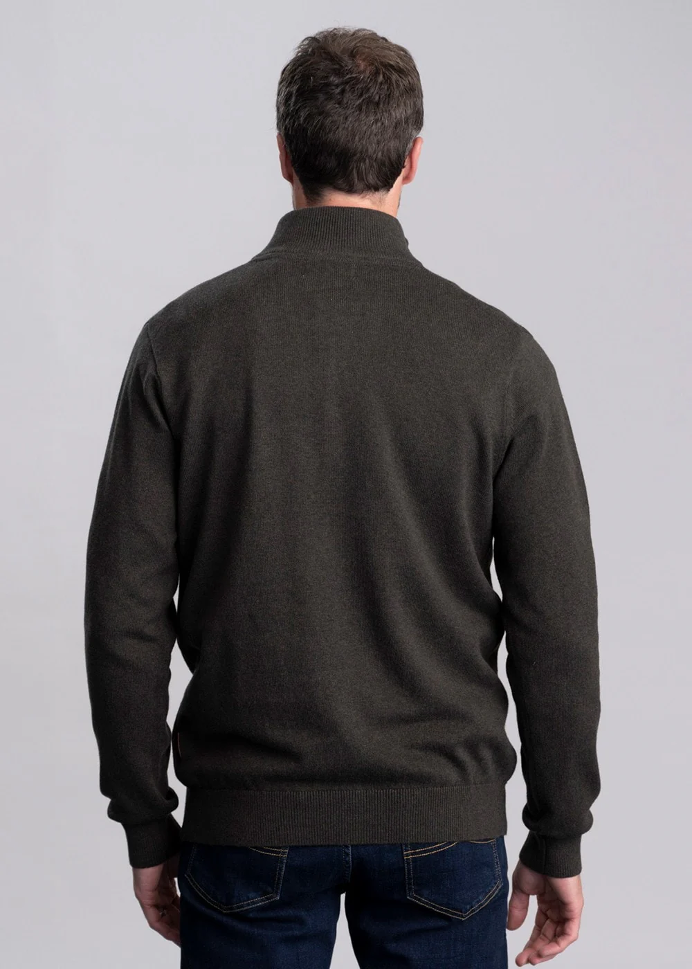 Calton Cotton Cashmere  1/4 Zip Jumper - Image 3