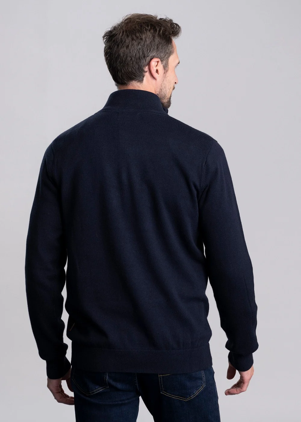 Calton Cotton Cashmere 1/4 Zip Jumper - Image 3