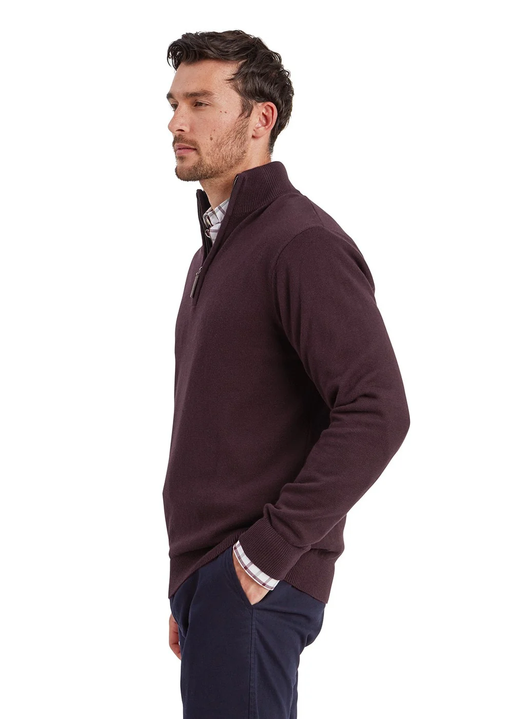 Calton Cotton Cashmere 1/4 Zip Jumper - Image 2