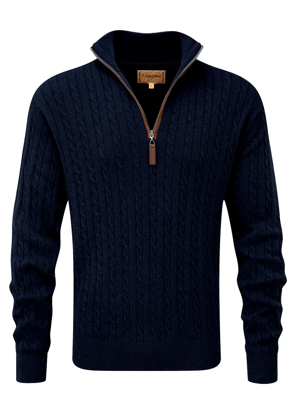 Calton Cotton Cashmere Cable 1/4 Zip Jumper - Image 5