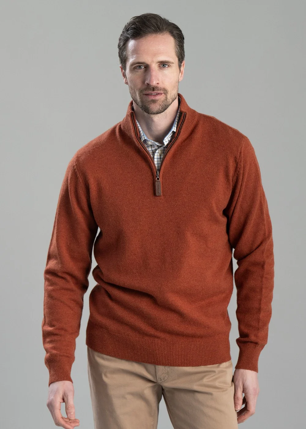 Lewis Lambswool 1/4 Zip Jumper - Image 4