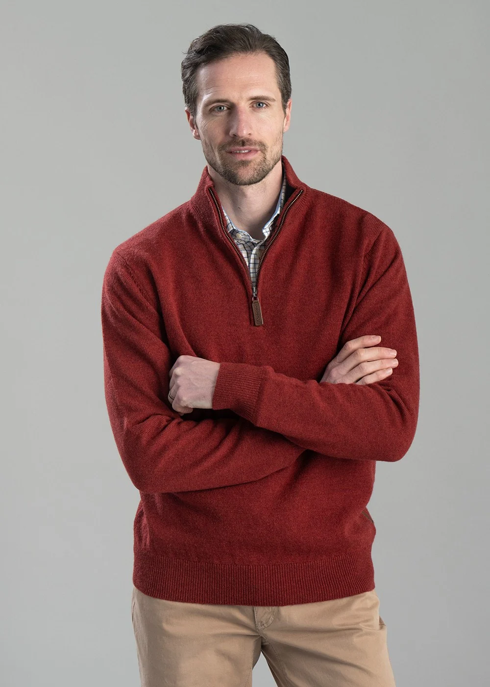 Lewis Lambswool 1/4 Zip Jumper - Image 3