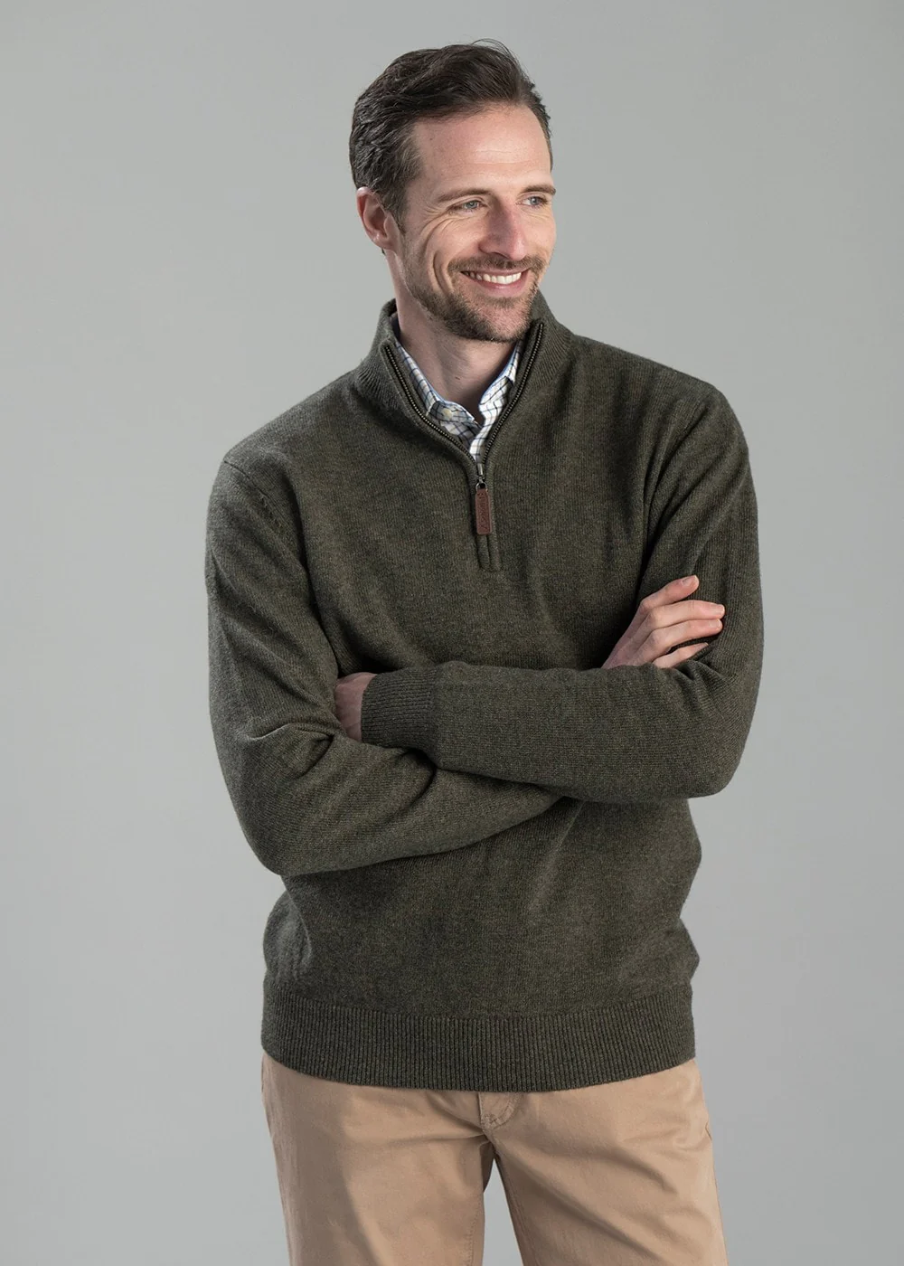 Lewis Lambswool 1/4 Zip Jumper - Image 2