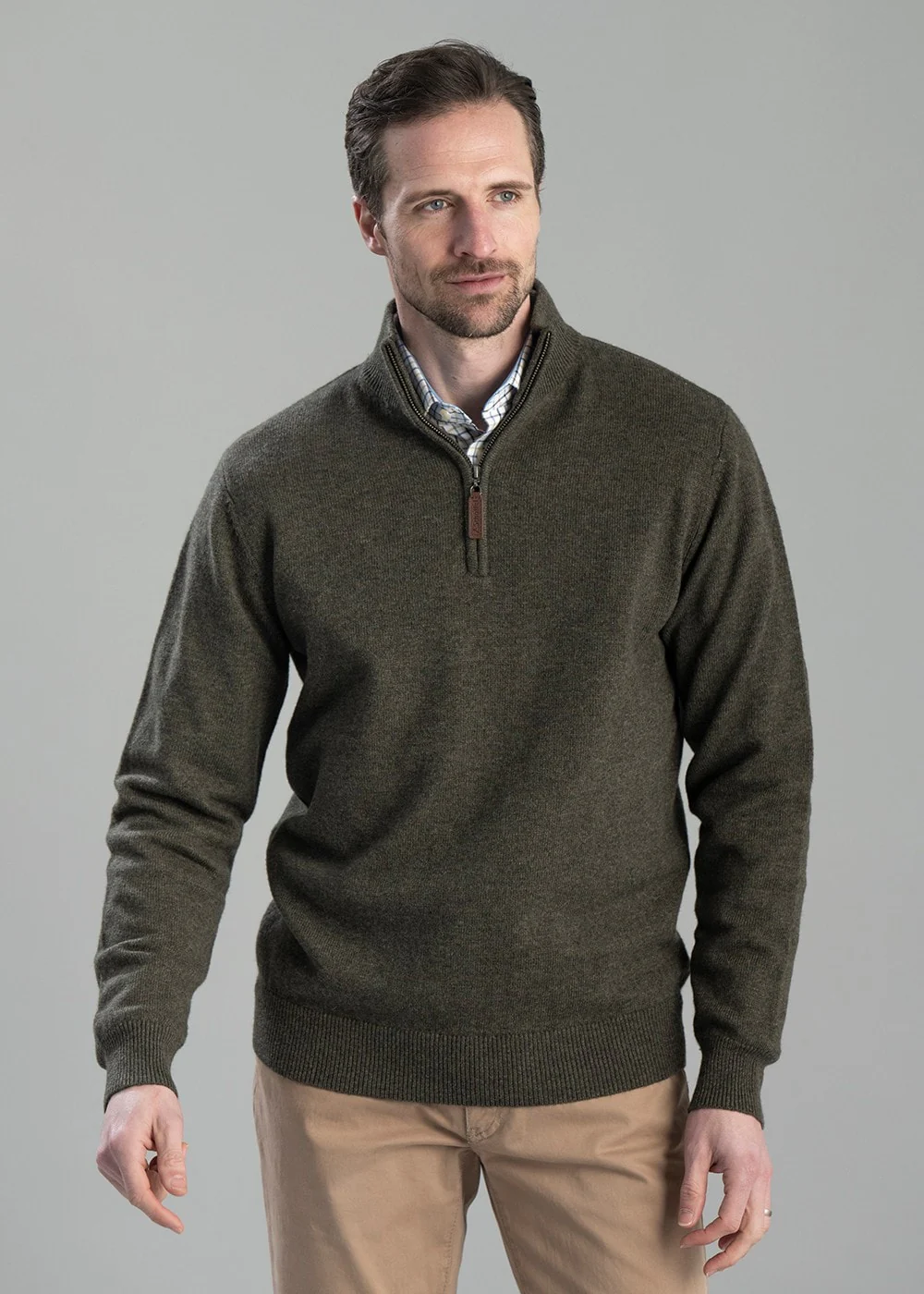 Lewis Lambswool 1/4 Zip Jumper - Image 3