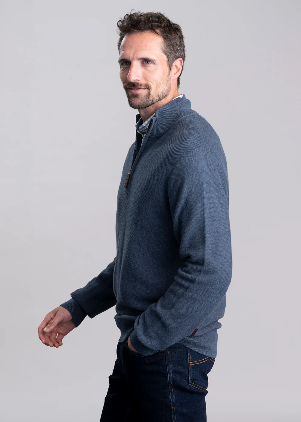 Porthleven Quarter Zip Jumper - Image 2