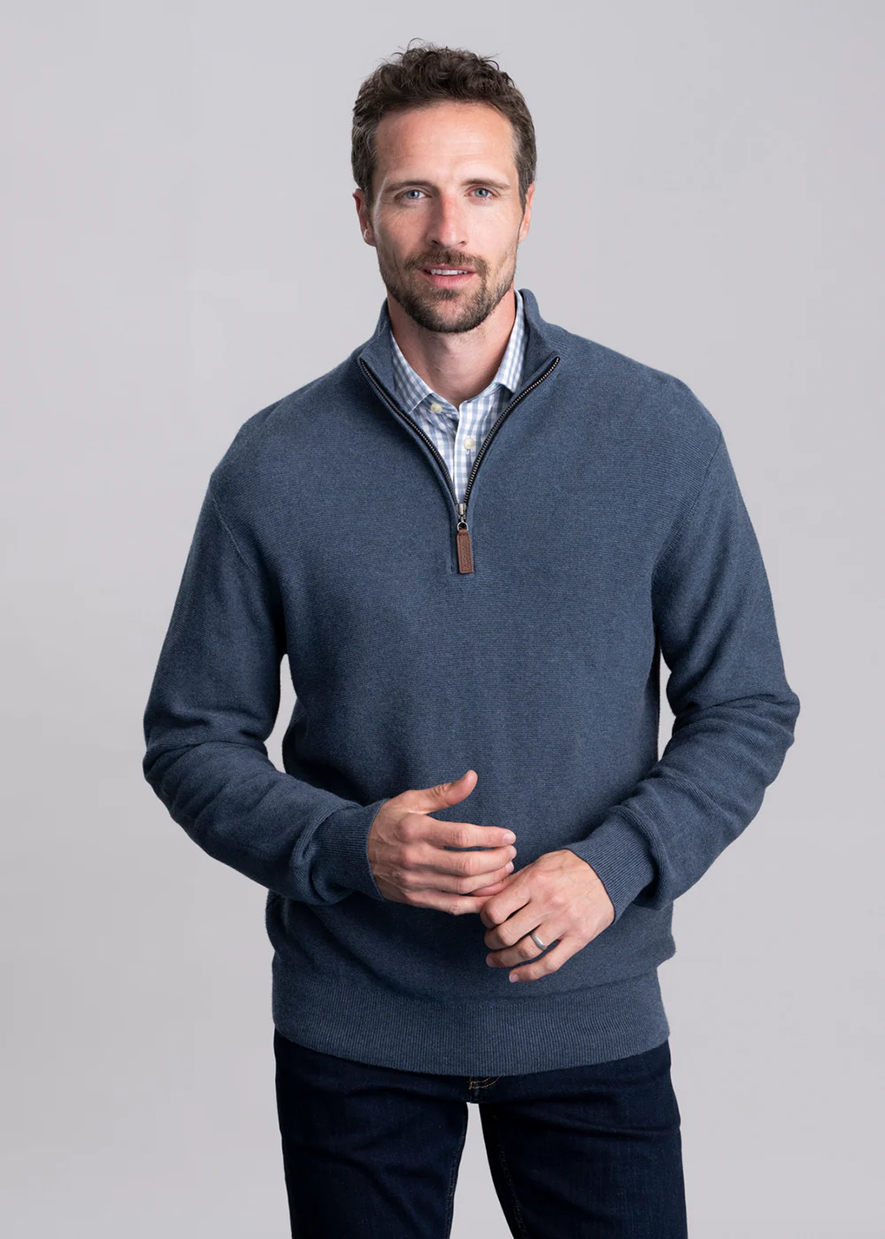 Porthleven Quarter Zip Jumper - Image 5