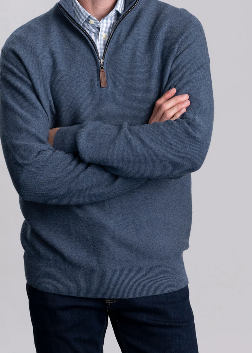 Porthleven Quarter Zip Jumper - Image 6