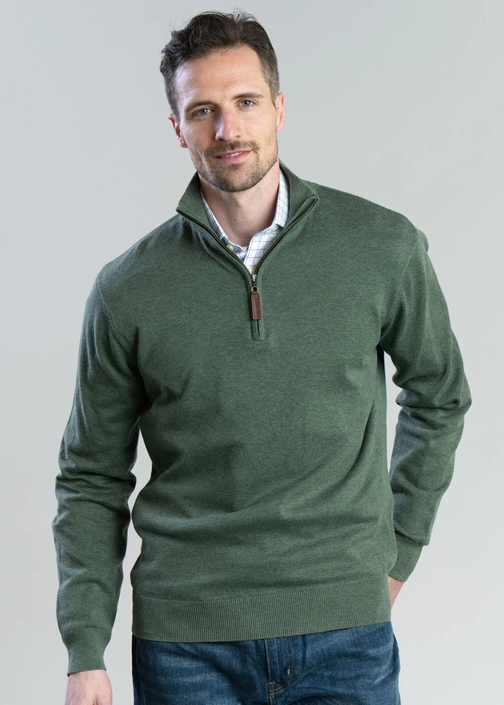 Porthmeor Pima Cotton Quarter Zip