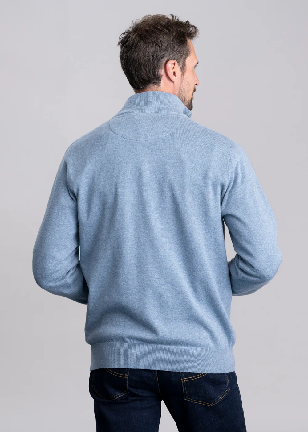 Porthmeor Pima Cotton Quarter Zip - Image 4