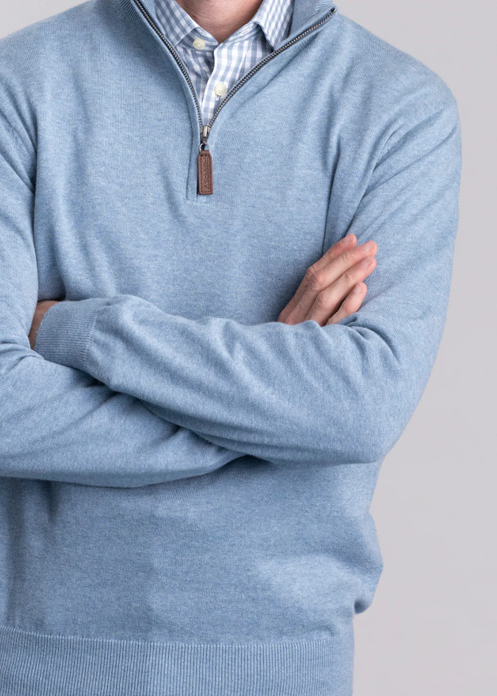 Porthmeor Pima Cotton Quarter Zip - Image 5