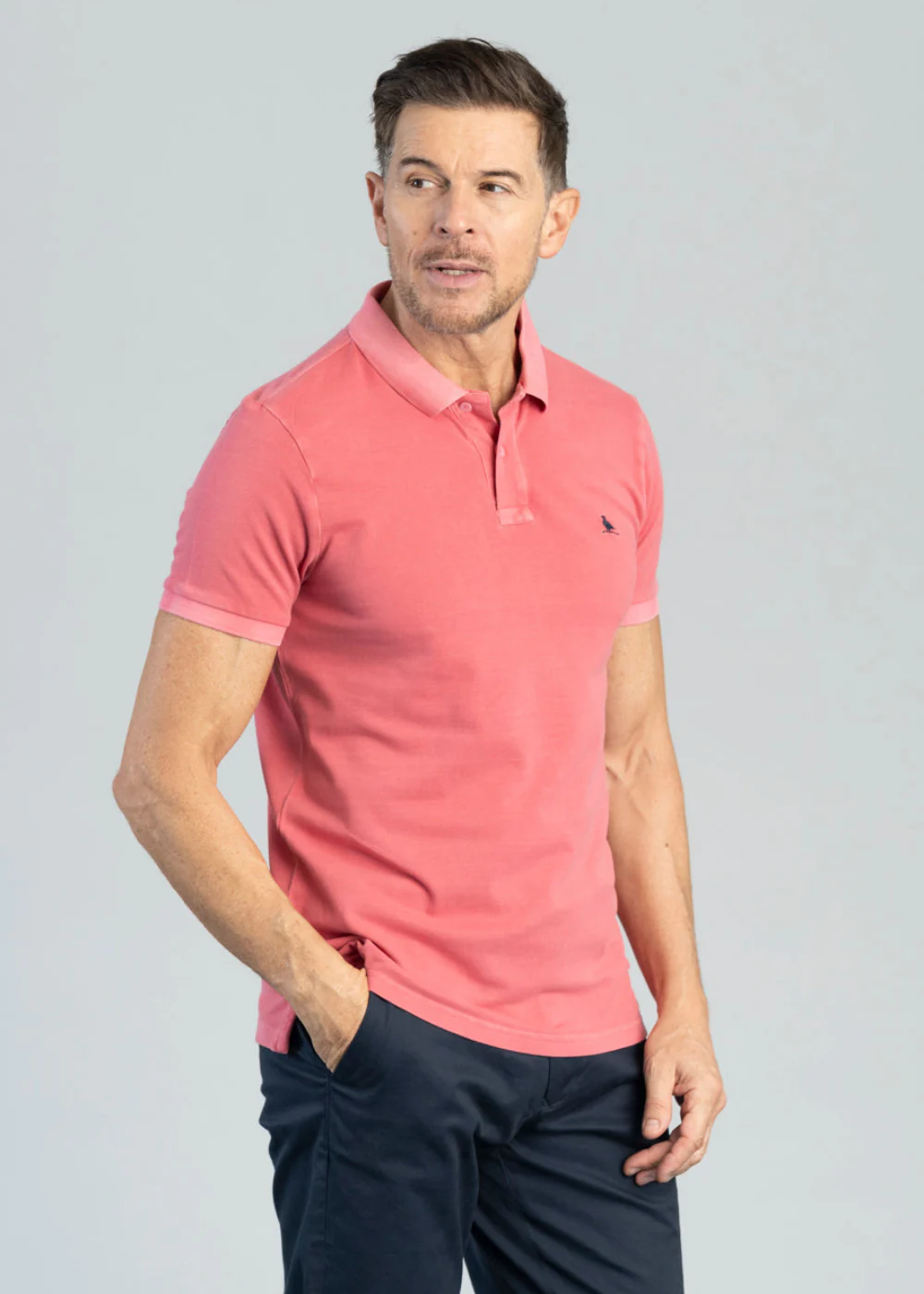 St Ives Jersey Garment Dyed Polo Shirt - Image 3