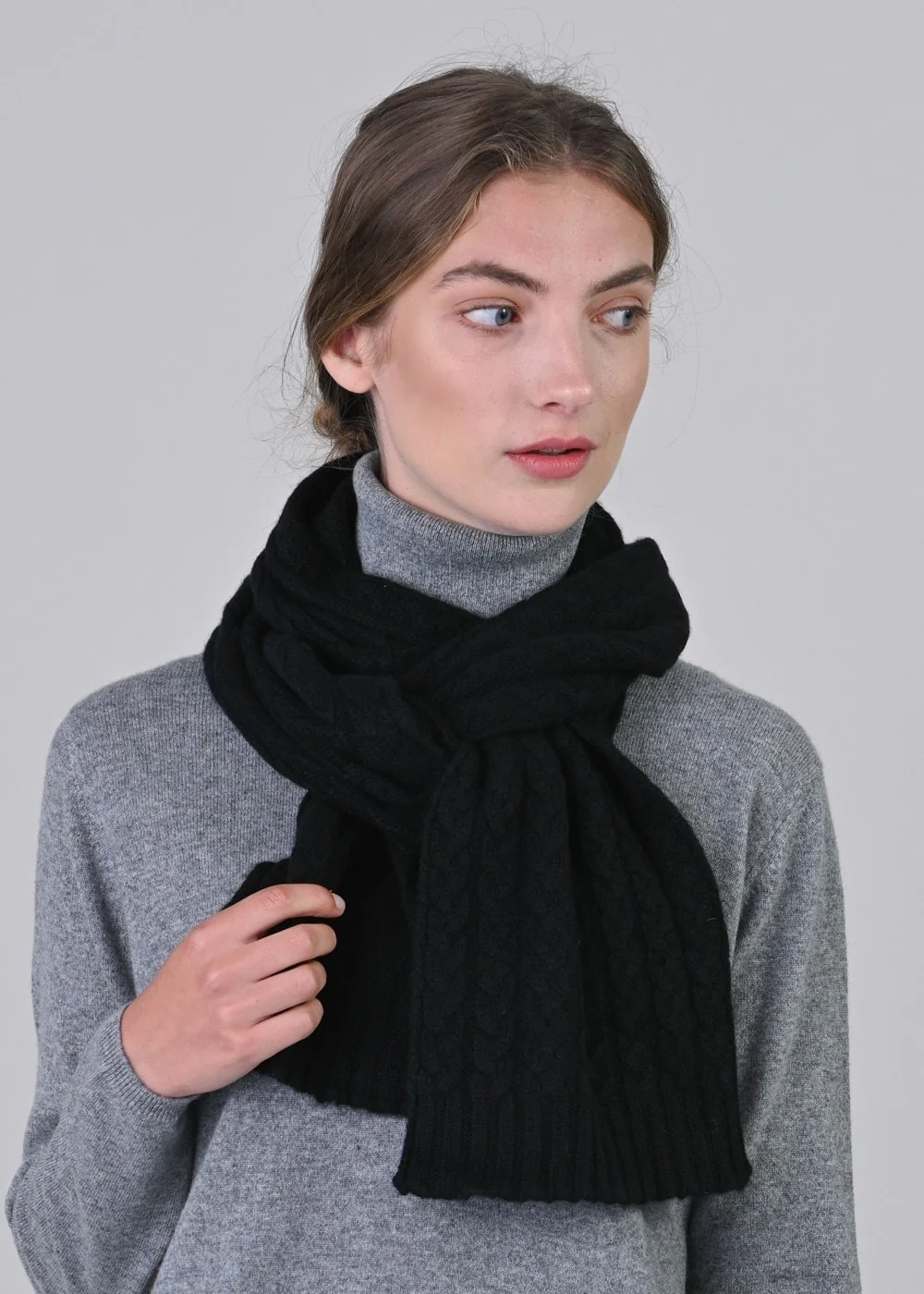 Cashmere Cable Scarf