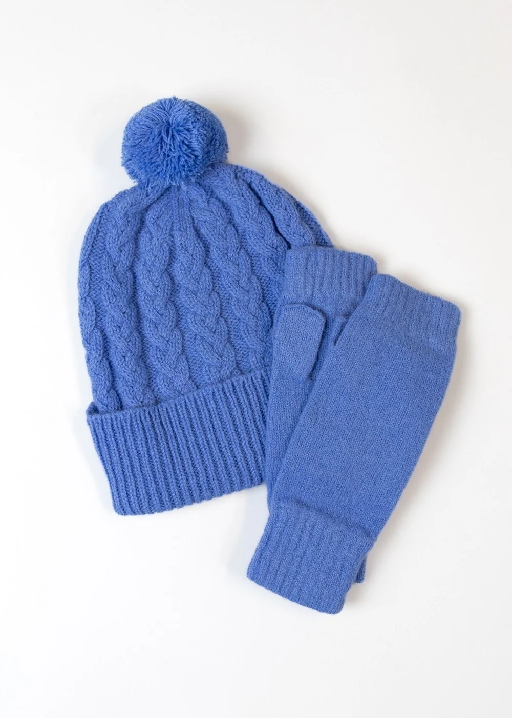 Fliss Lambswool Cable Pom Pom Beanie - Image 3
