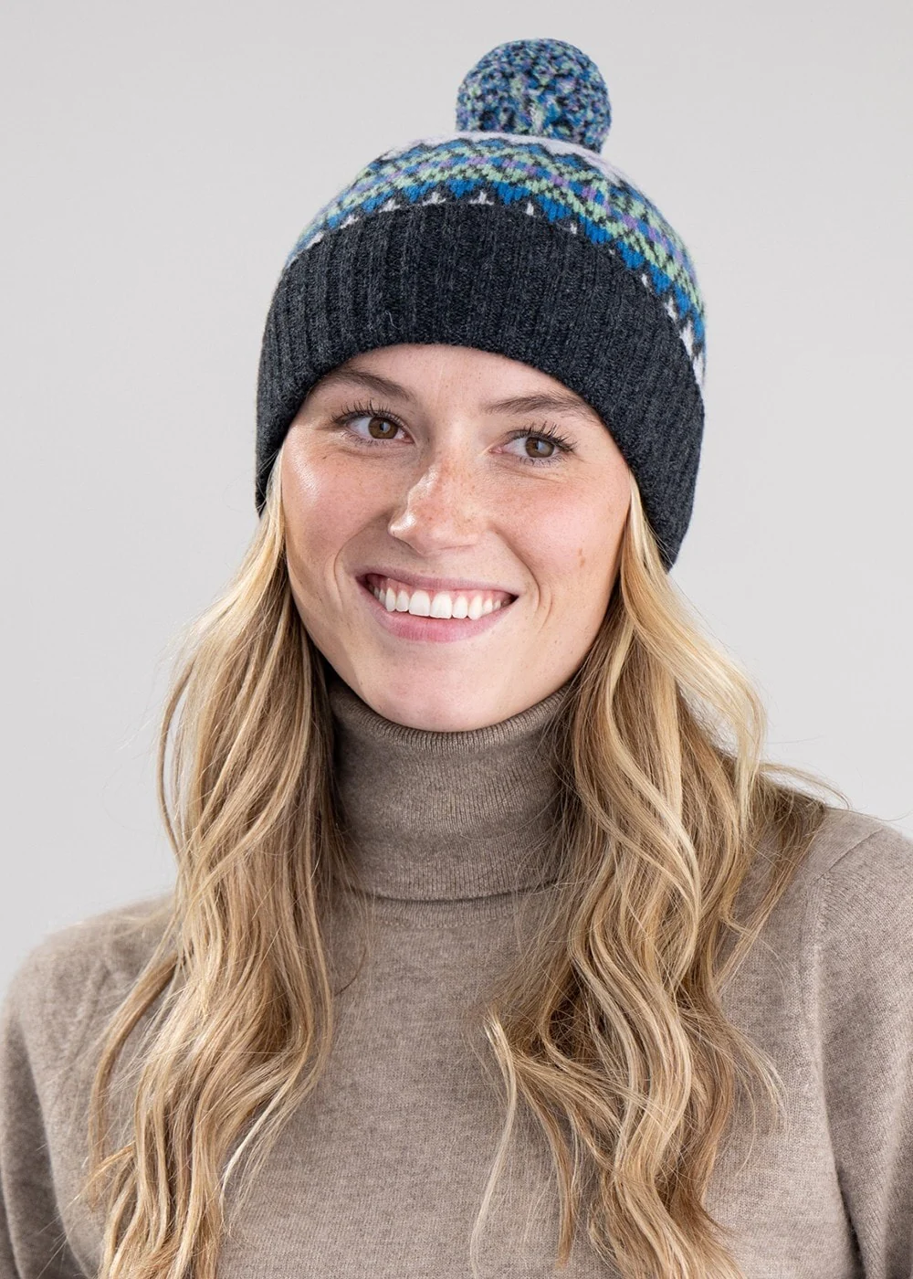 Hattie Lambswool Bobble Beanie - Image 3