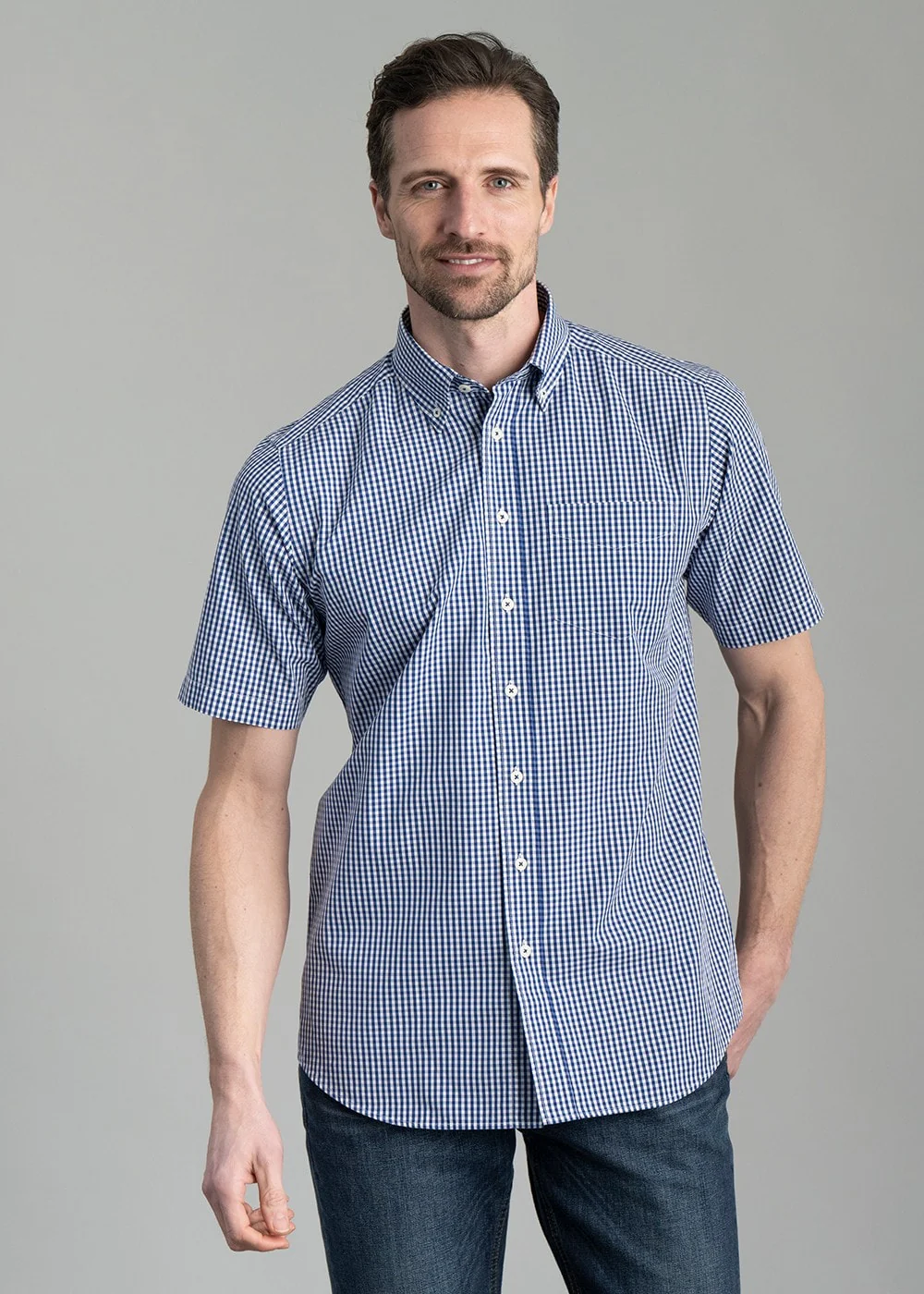 Julian Short Sleeve Gingham Shirt