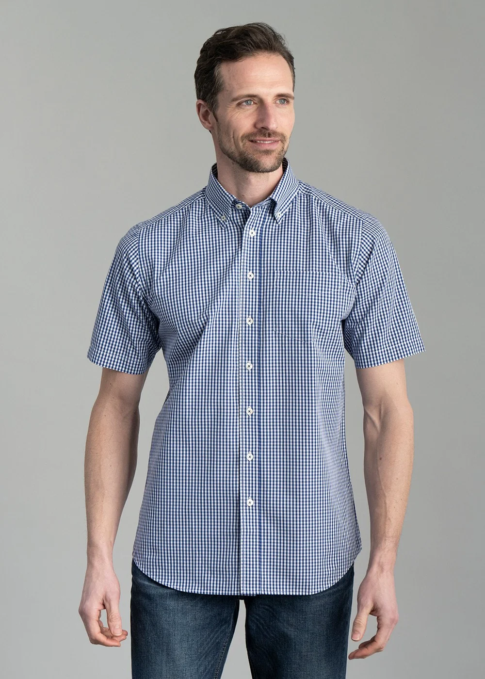 Julian Short Sleeve Gingham Shirt - Image 3