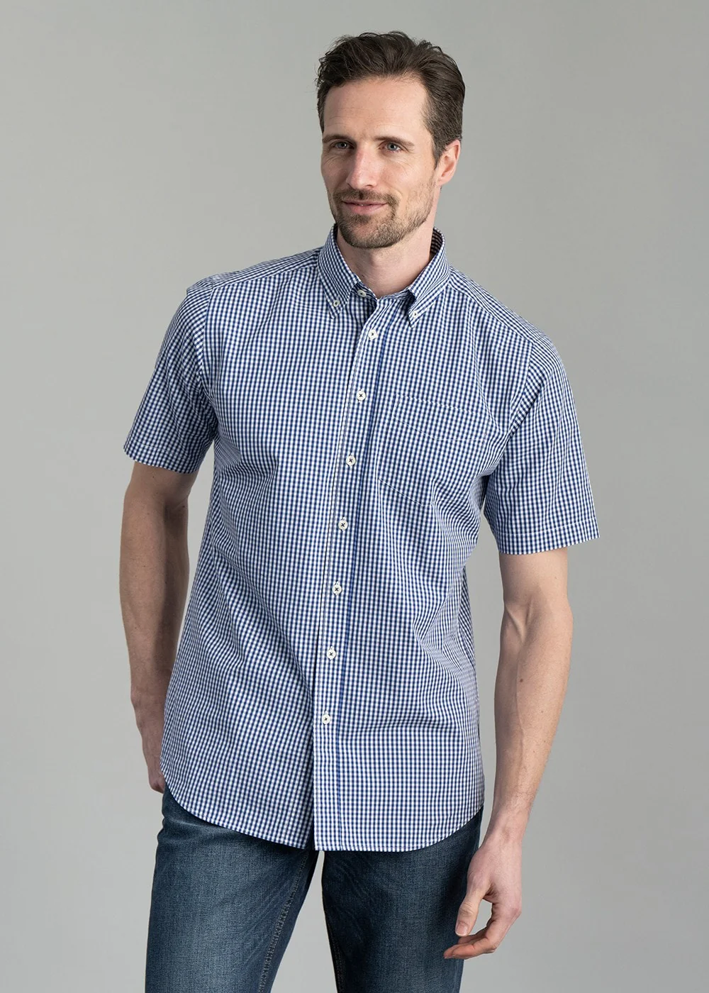 Julian Short Sleeve Gingham Shirt - Image 5