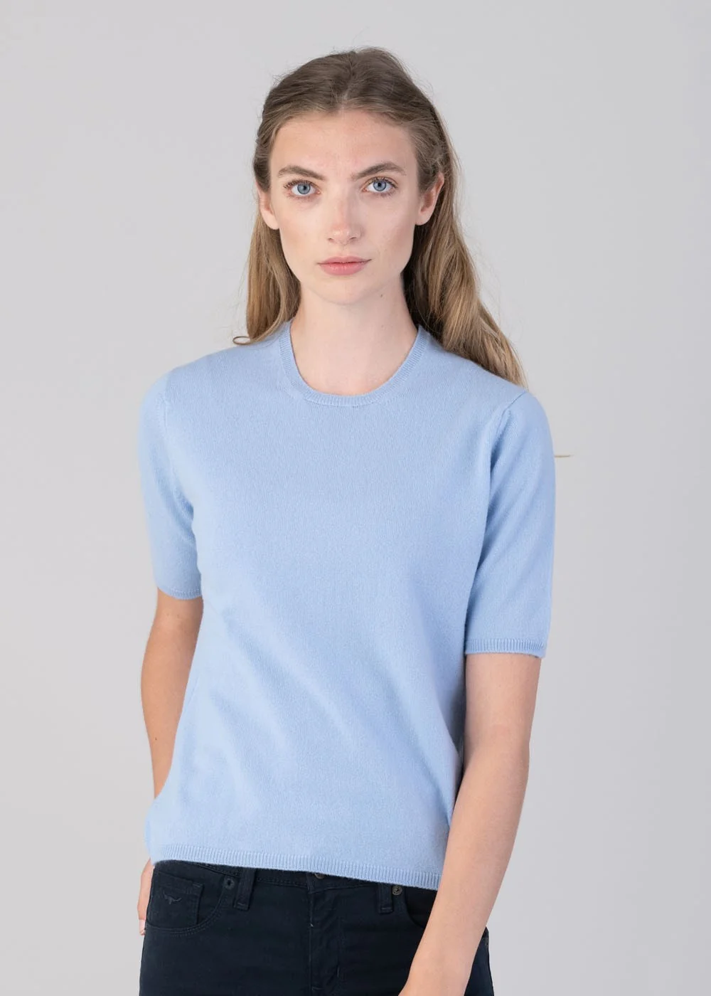 Millie Cashmere Short Sleeve Crew