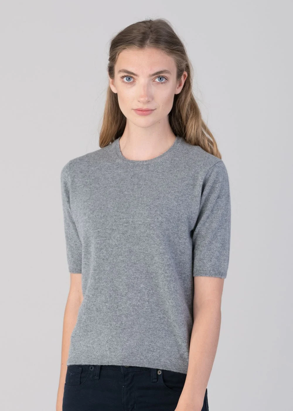 Millie Cashmere Short Sleeve Crew