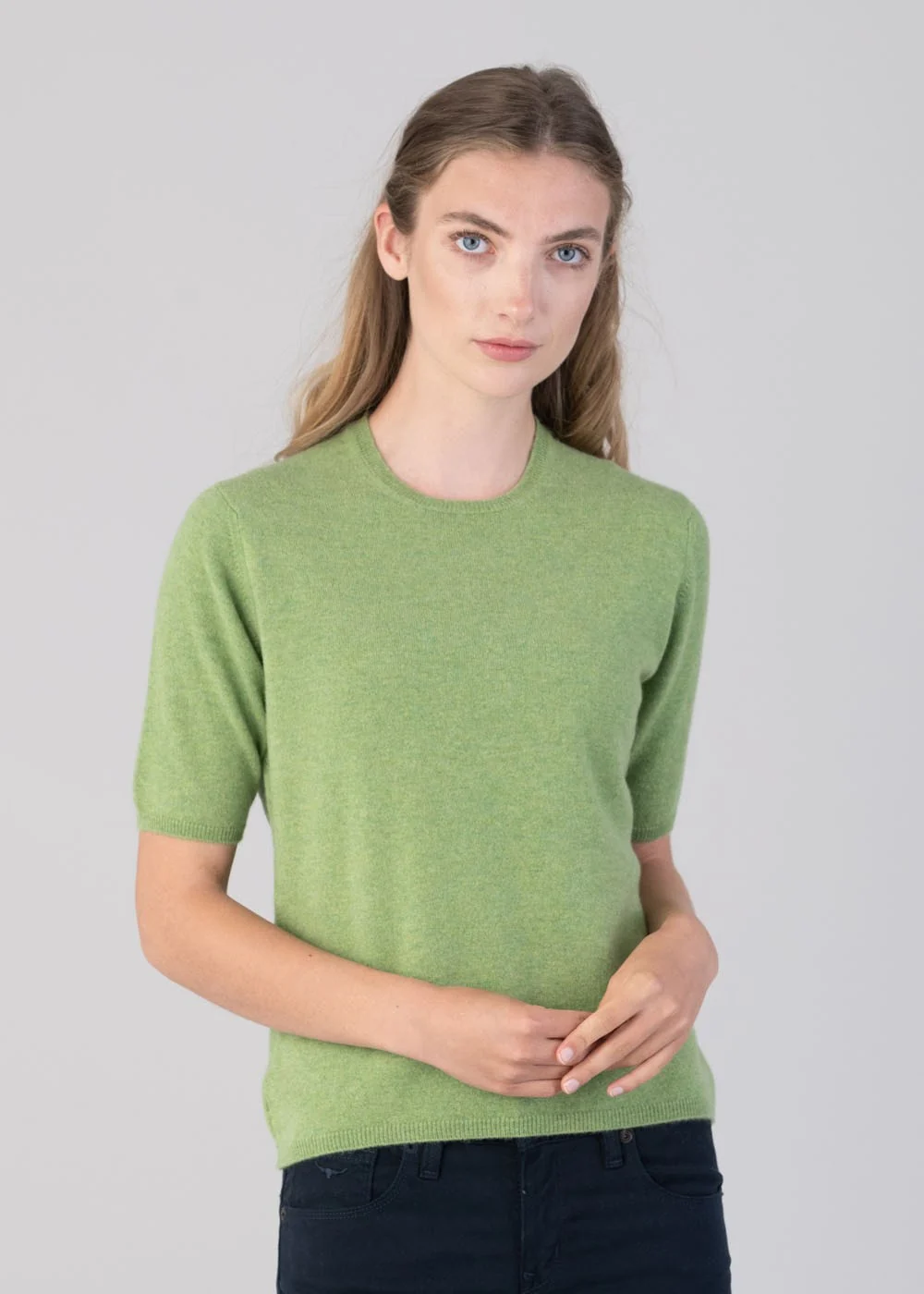 Millie Cashmere Short Sleeve Crew