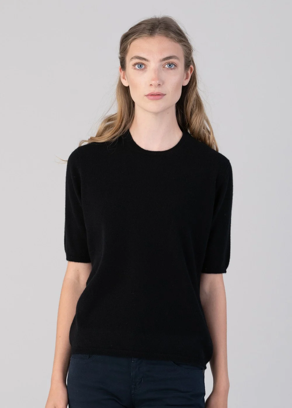 Millie Cashmere Short Sleeve Crew - Image 3