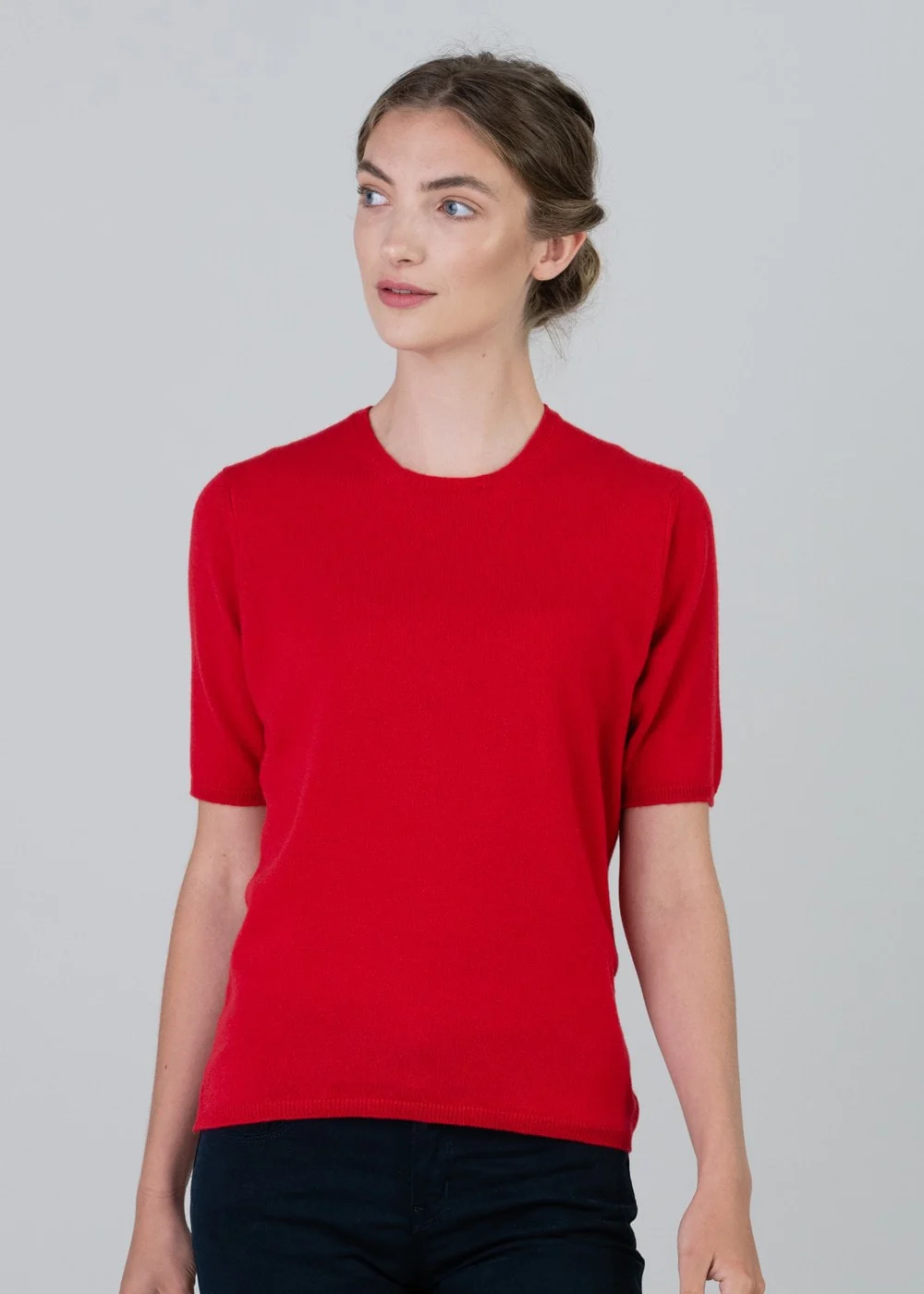 Millie Cashmere Short Sleeve Crew - Image 4