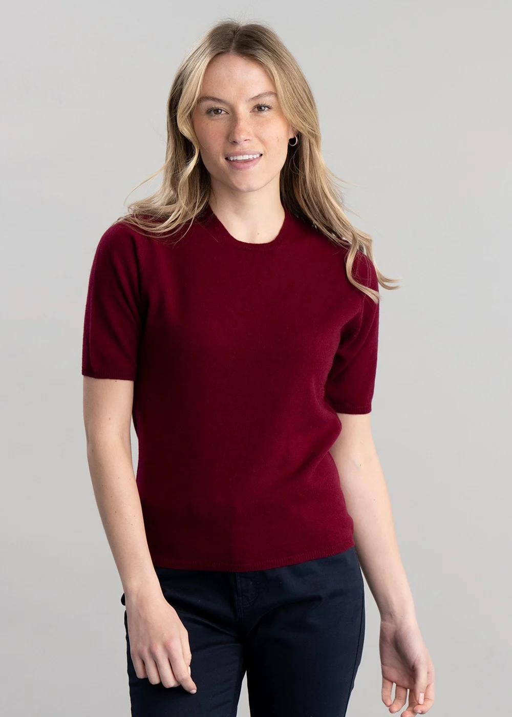 Millie Cashmere Short Sleeve Crew - Image 2