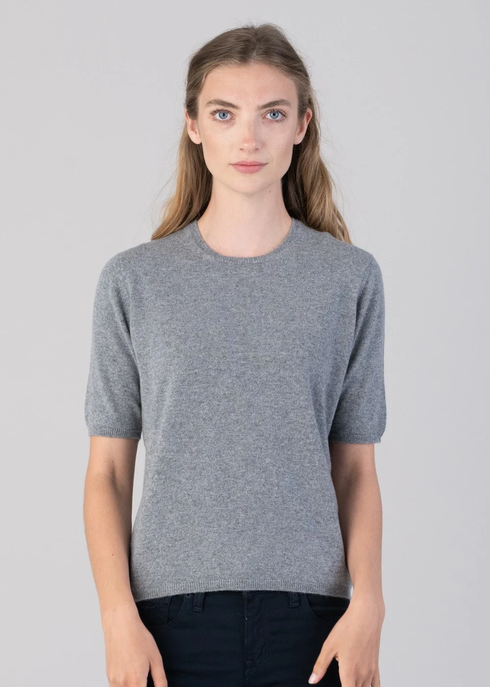 Millie Cashmere Short Sleeve Crew - Image 2
