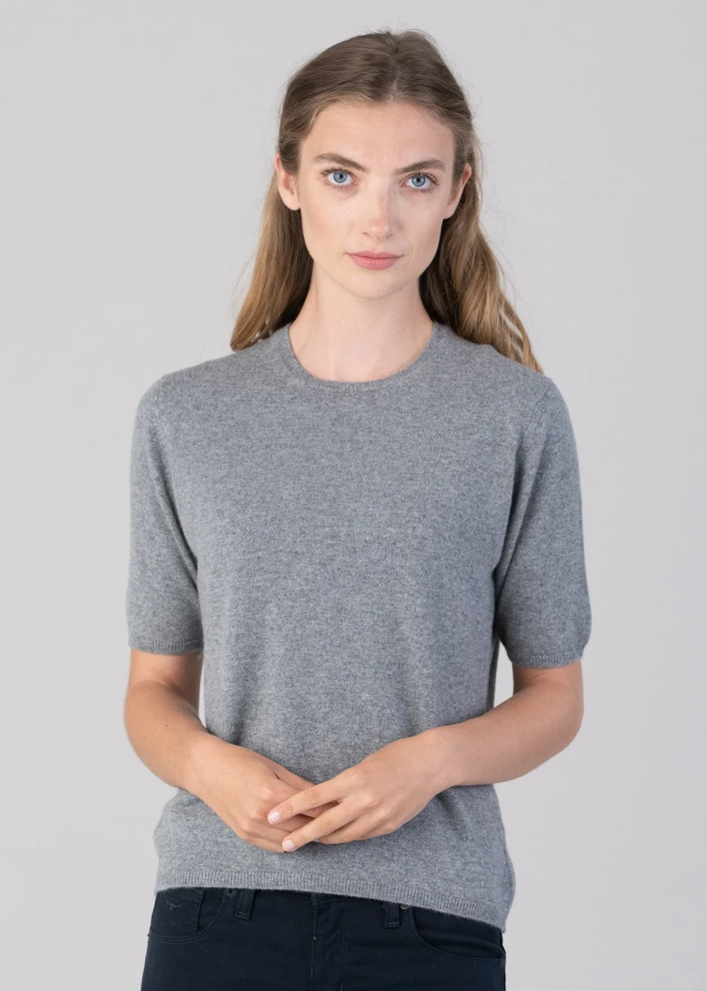 Millie Cashmere Short Sleeve Crew - Image 3