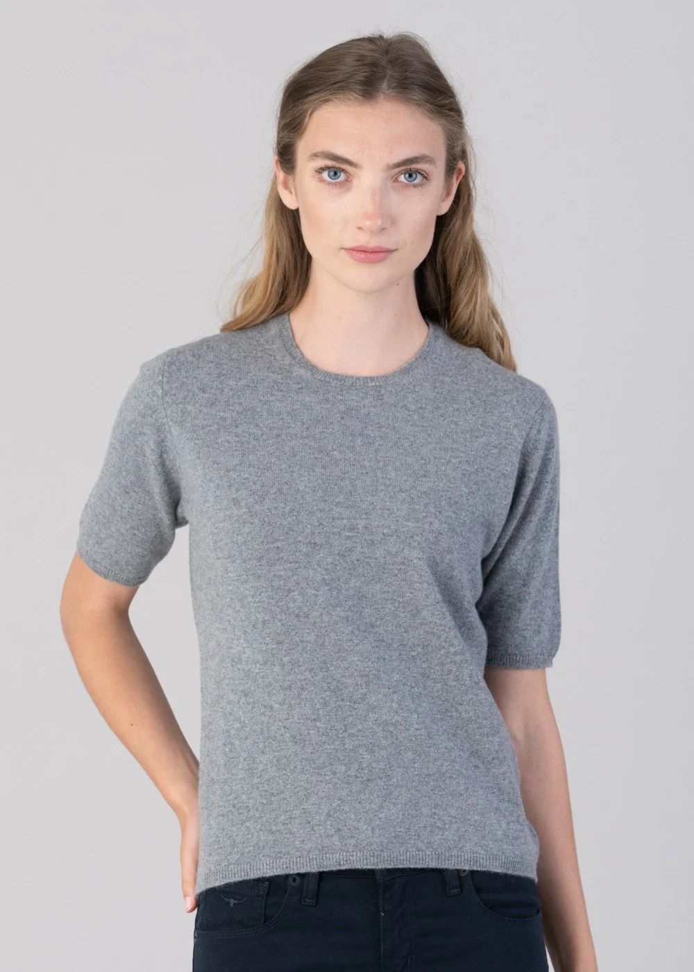 Millie Cashmere Short Sleeve Crew - Image 4