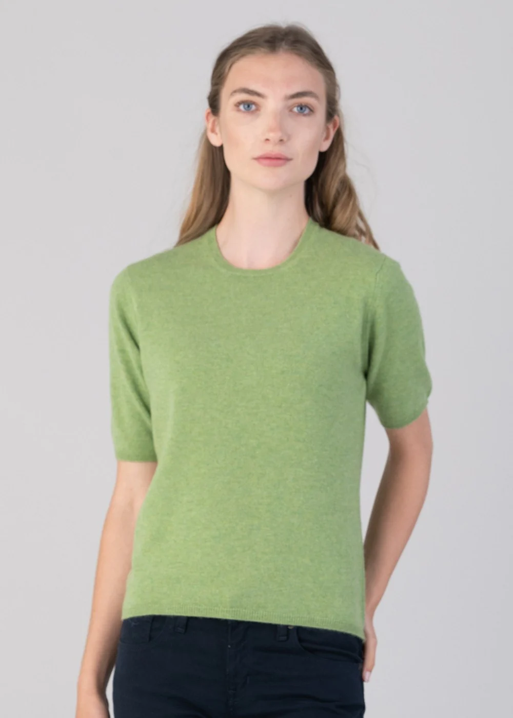 Millie Cashmere Short Sleeve Crew - Image 2