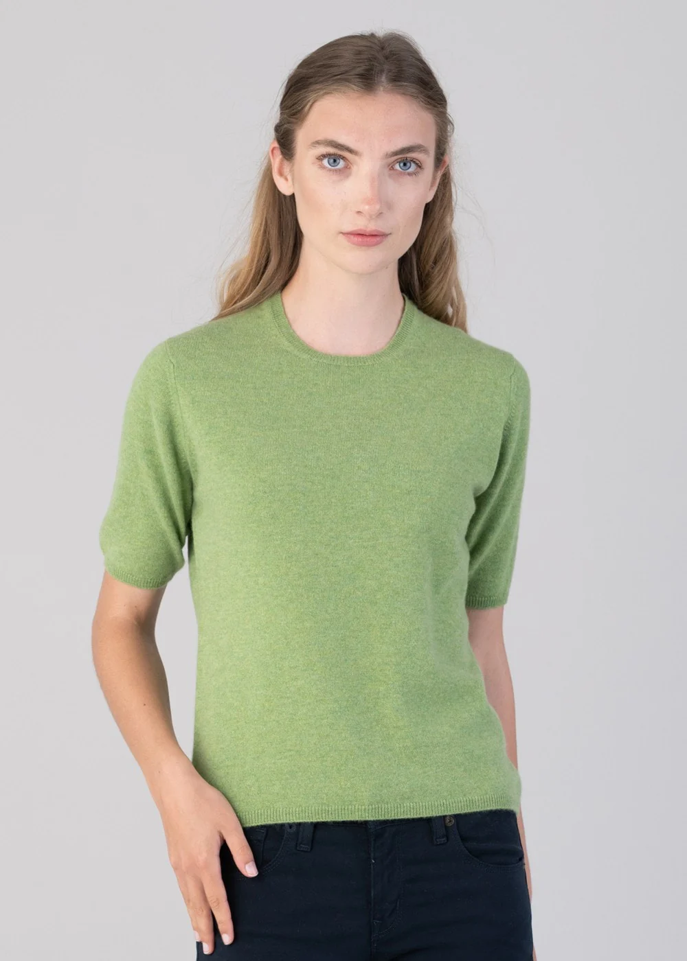Millie Cashmere Short Sleeve Crew - Image 4