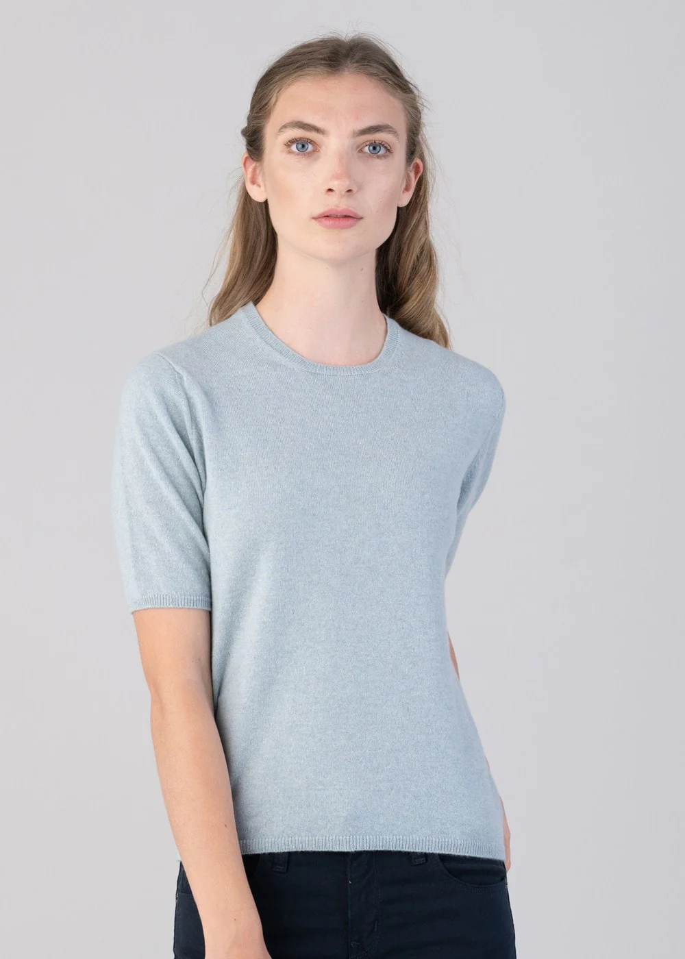 Millie Cashmere Short Sleeve Crew - Image 3