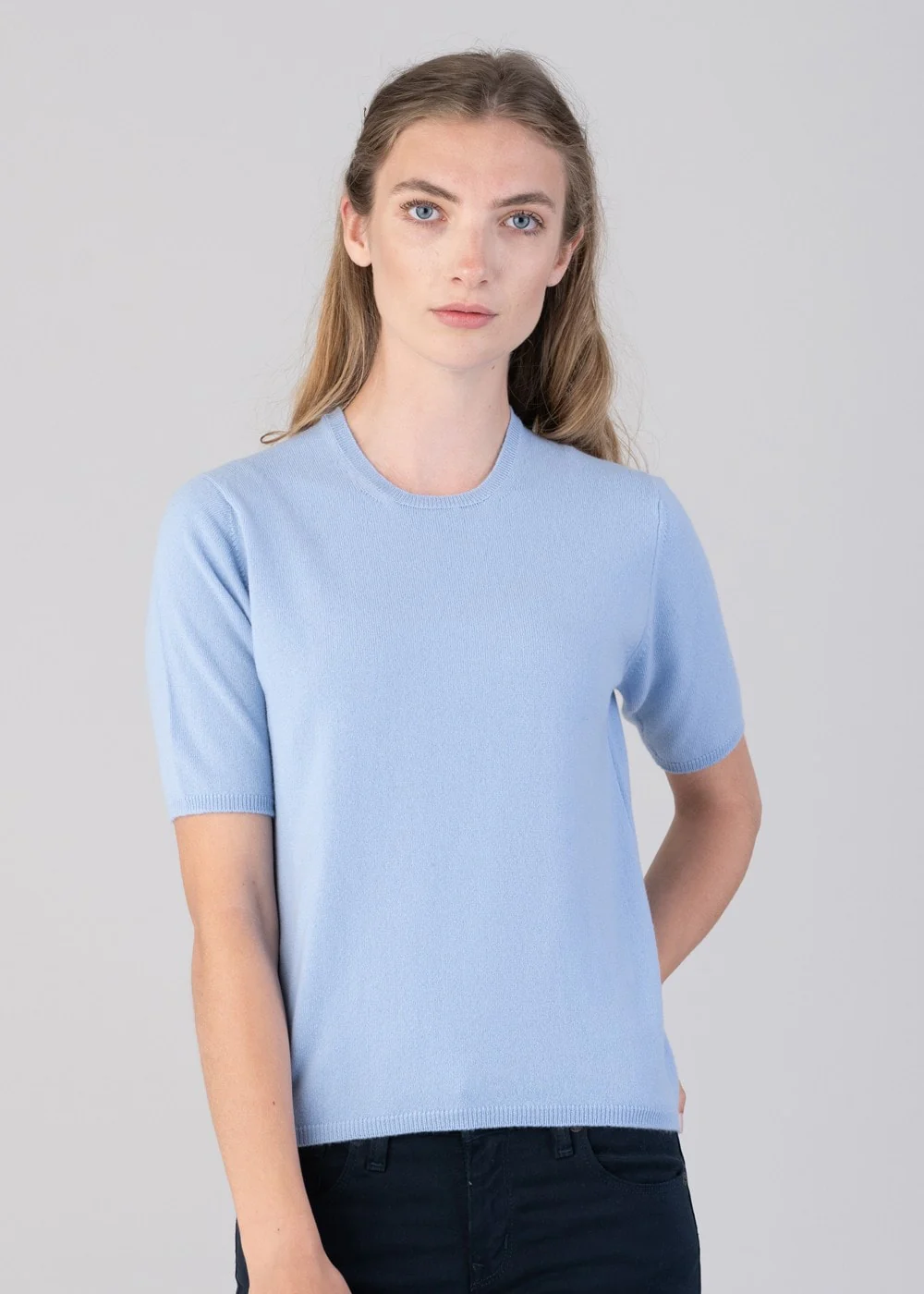 Millie Cashmere Short Sleeve Crew - Image 2