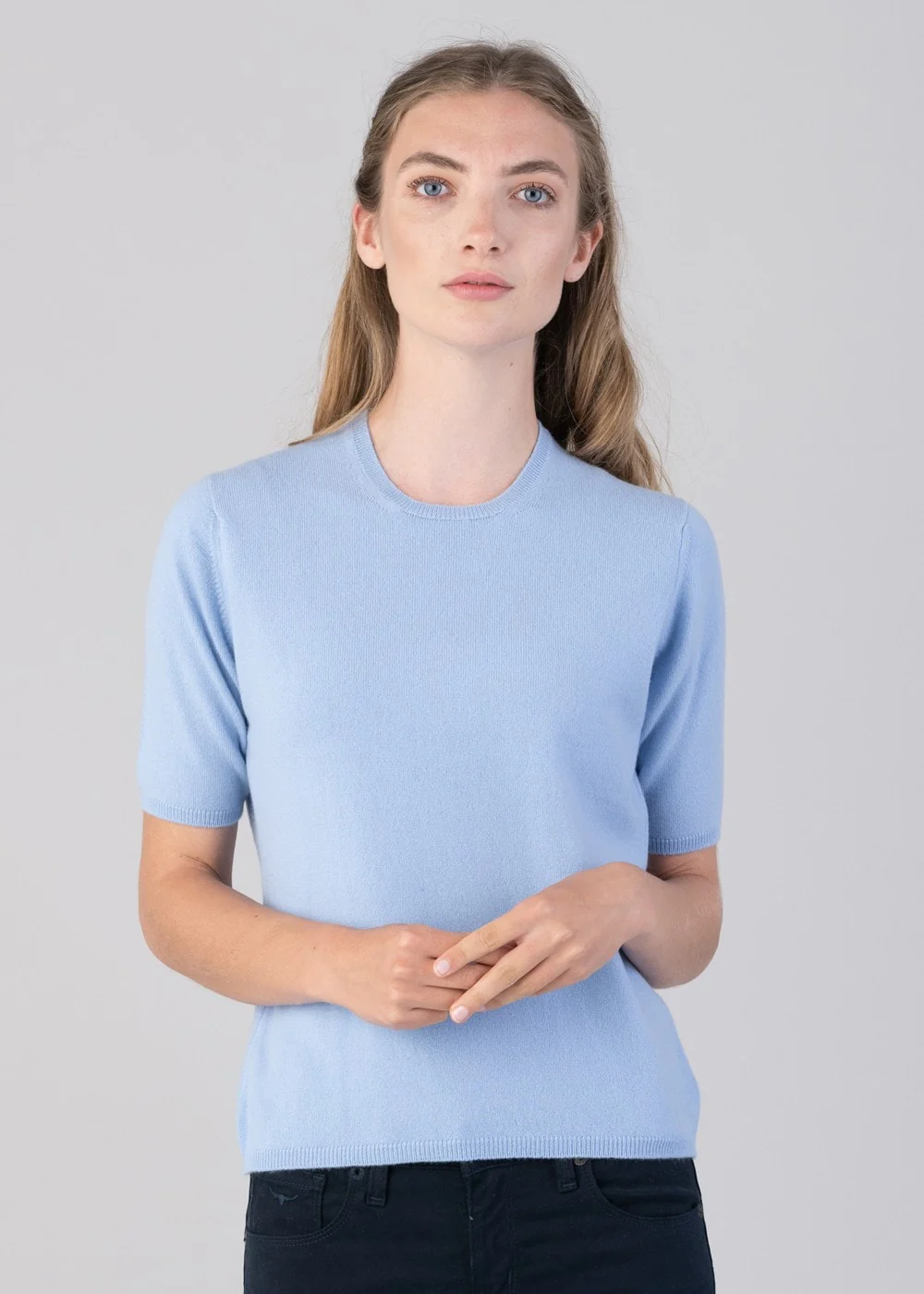 Millie Cashmere Short Sleeve Crew - Image 3