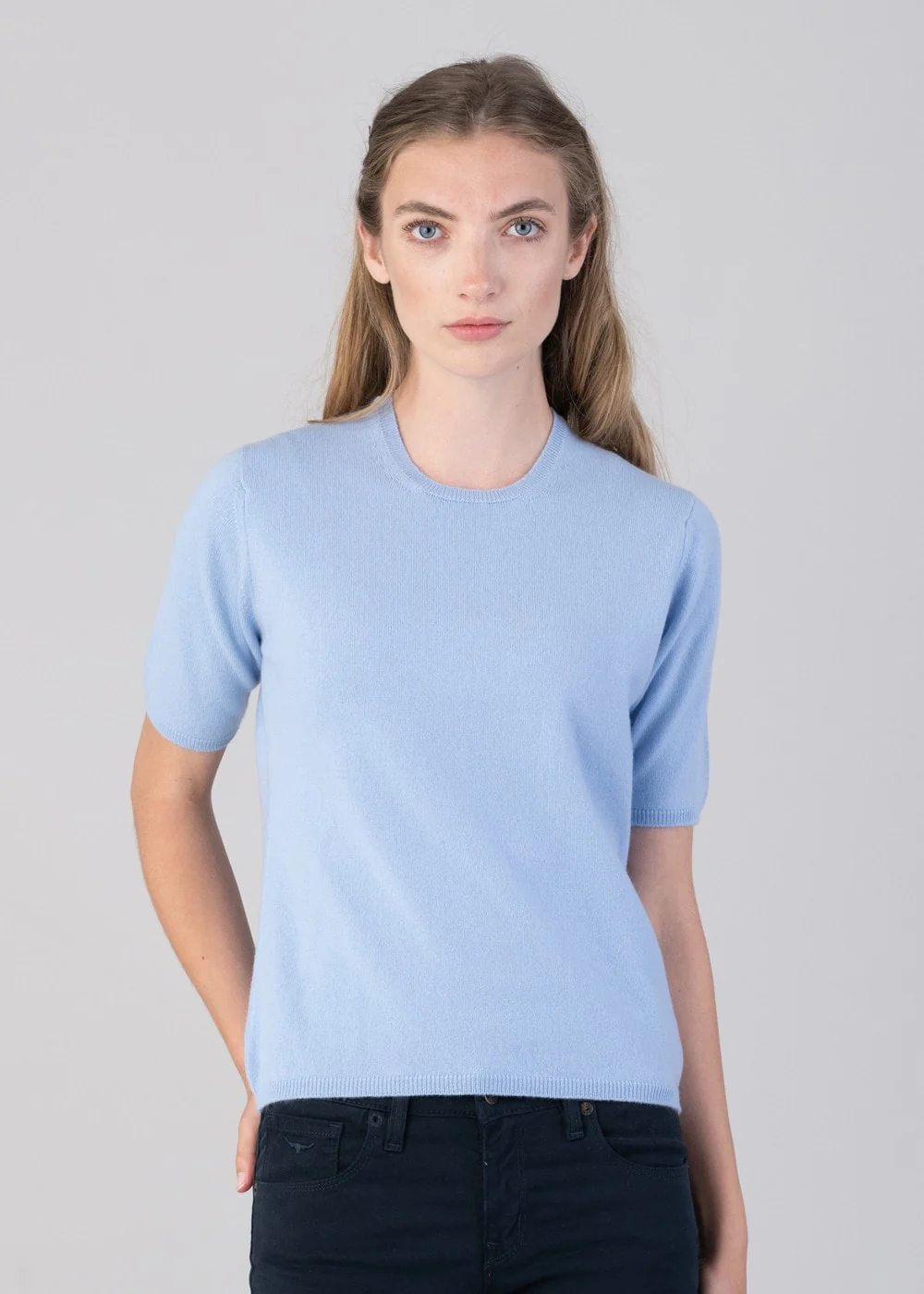 Millie Cashmere Short Sleeve Crew - Image 4