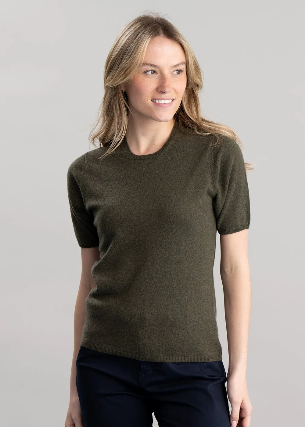 Millie Cashmere Short Sleeve Crew - Image 3