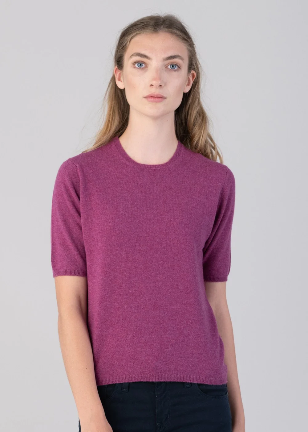 Millie Cashmere Short Sleeve Crew - Image 2
