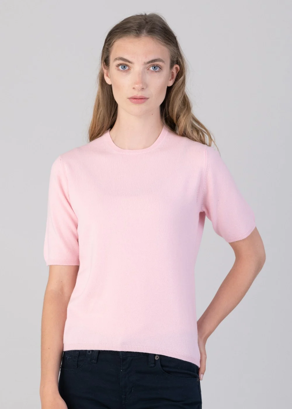 Millie Cashmere Short Sleeve Crew - Image 3