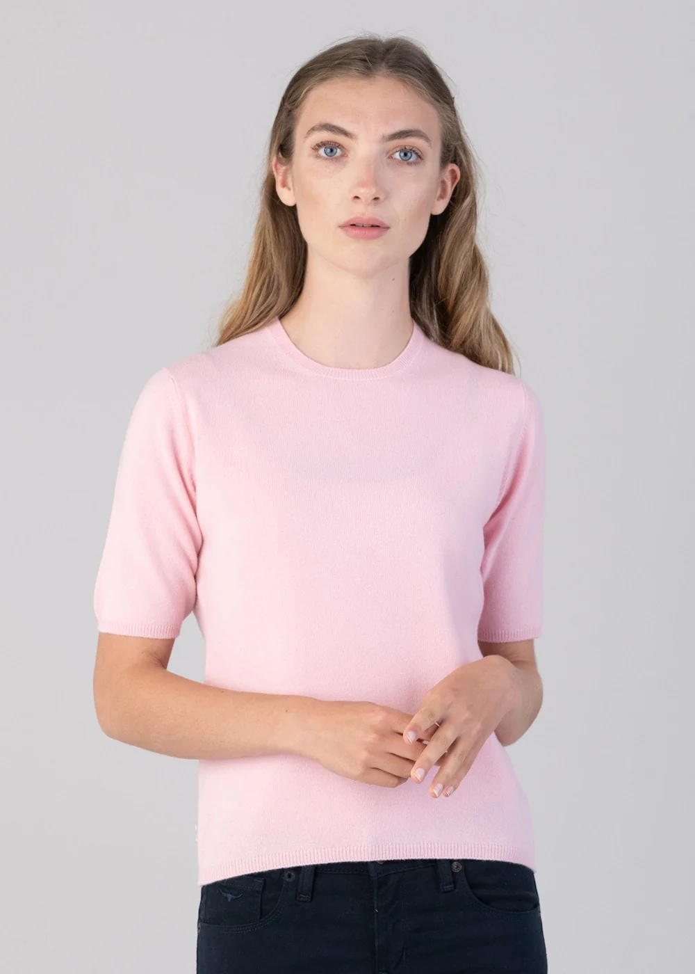 Millie Cashmere Short Sleeve Crew - Image 4