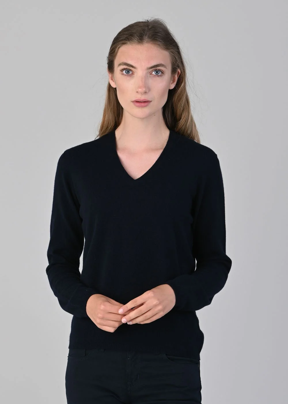 Millie Cashmere Vee Neck