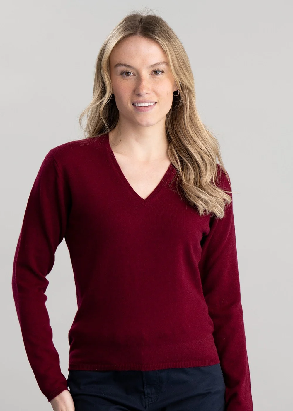 Millie Cashmere Vee Neck