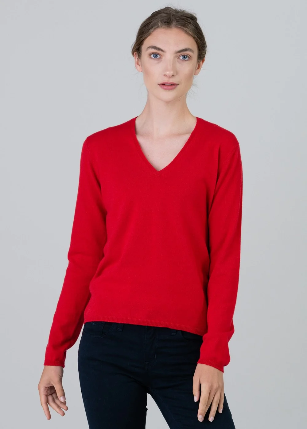 Millie Cashmere Vee Neck - Image 4