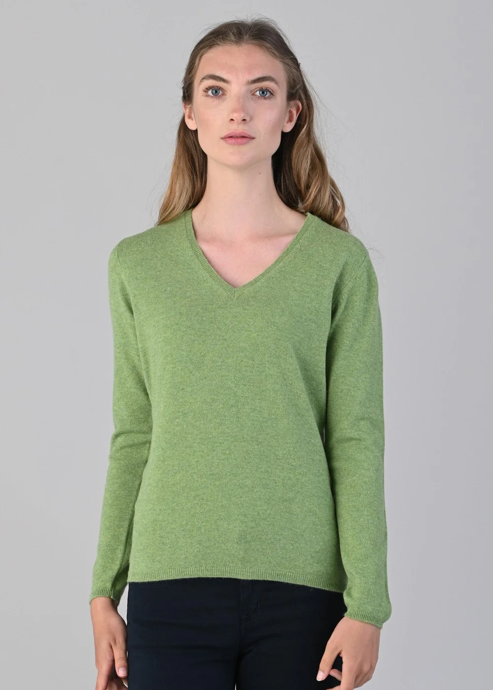 Millie Cashmere Vee Neck - Image 2