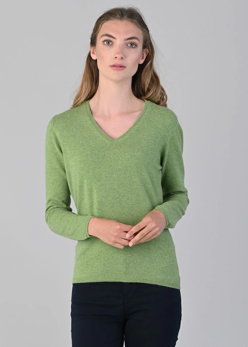 Millie Cashmere Vee Neck - Image 3